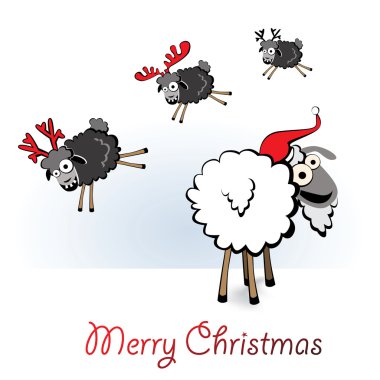 neşeli Noel geyiği gülümsüyor