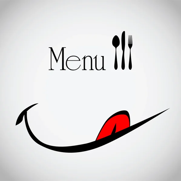 Restoran gülümseme için menü