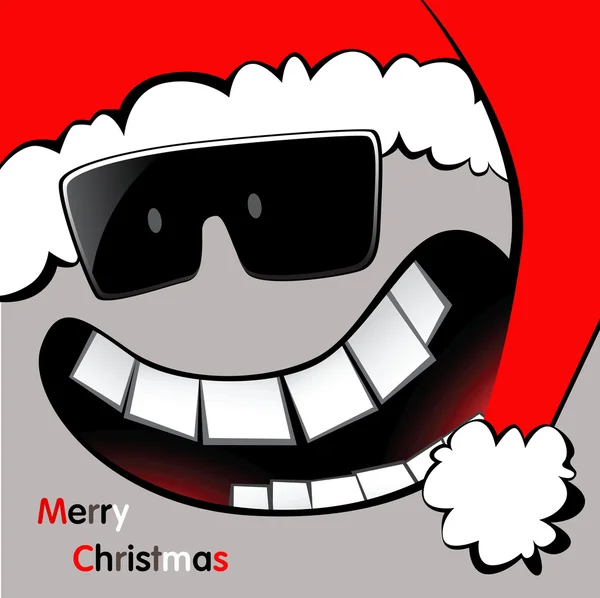 Feliz sonrisa de Navidad — Vector de stock