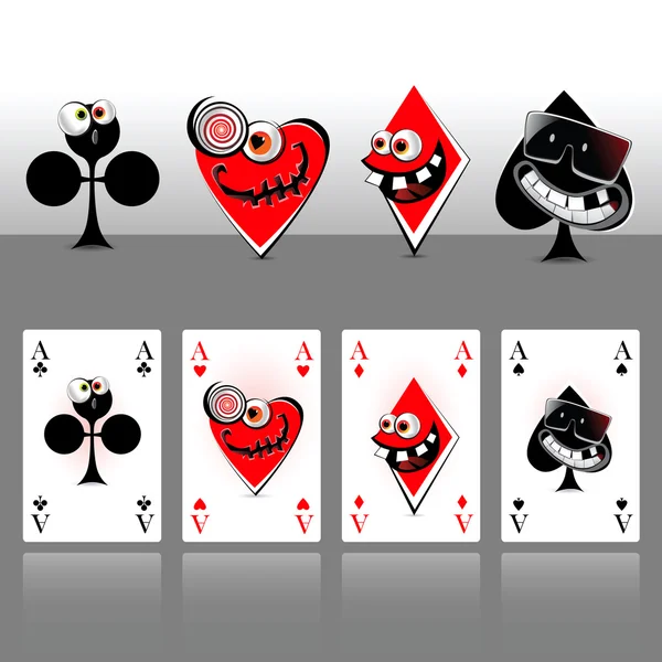 Ace Cards lächeln — Stockvektor