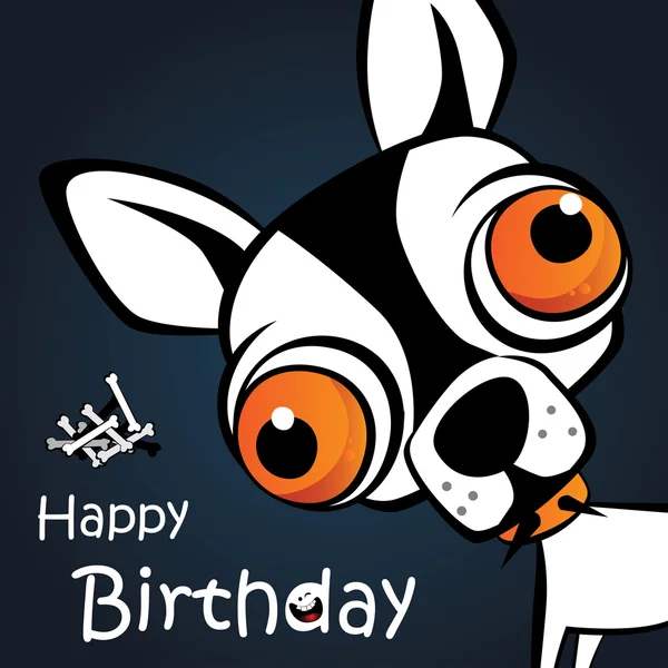 Happy Birthday dog smile — Stock Vector