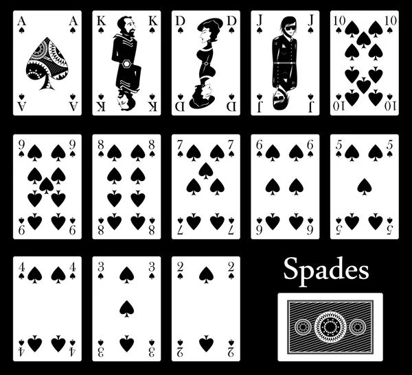 Cartes de pique — Image vectorielle