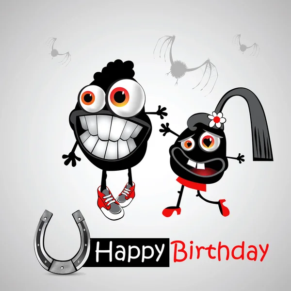 Happy birthday card smile — Stock Vector