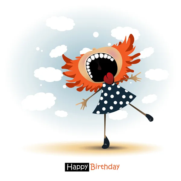 Happy Birthday smile baby gift — Stock Vector