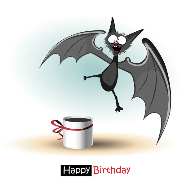 # Happy Birthday smile bat card # - Stok Vektor