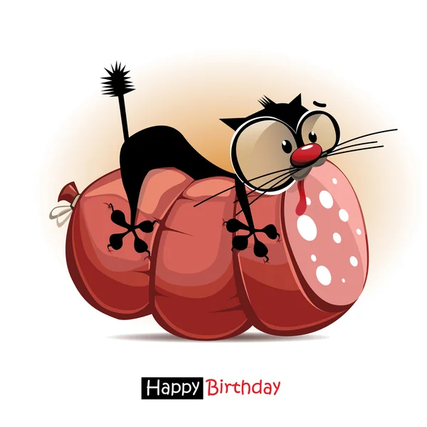 iyi ki doğdun gülümseme kedi sosis ile