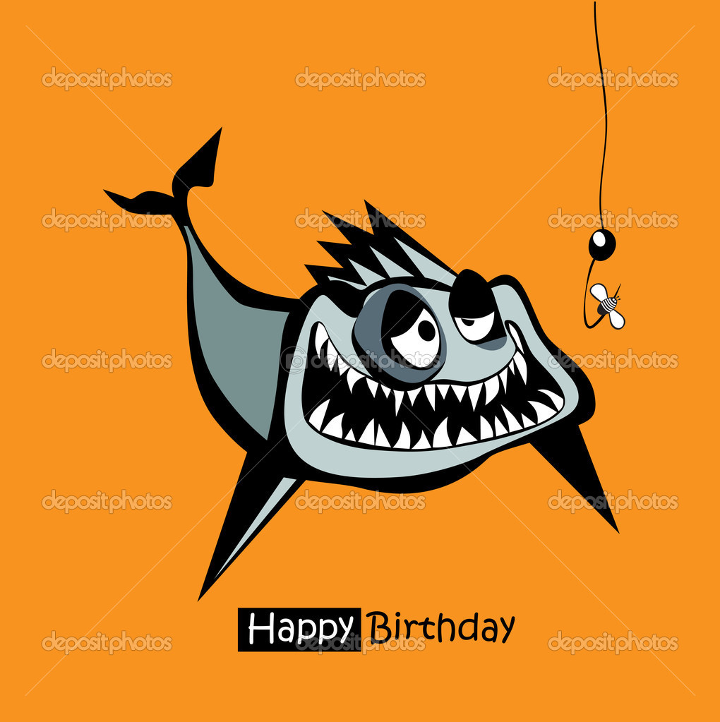 Alles Gute zum Geburtstag Fische lächeln lizenzfreie