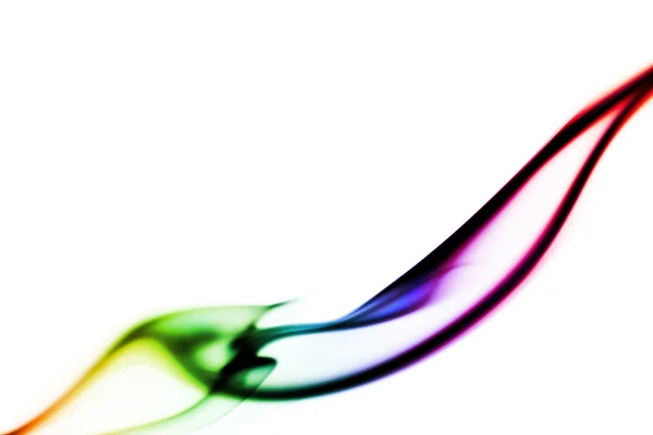 Colored smoke curves — Stock Photo, Image