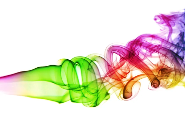 Colored smoke curves — Stock Photo, Image