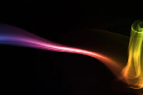 Colored smoke curves — Stock Photo, Image