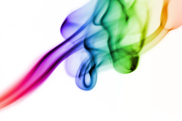 Colored smoke curves — Stock Photo, Image