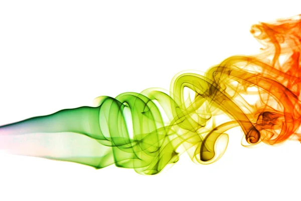 Colored smoke curves — Stock Photo, Image