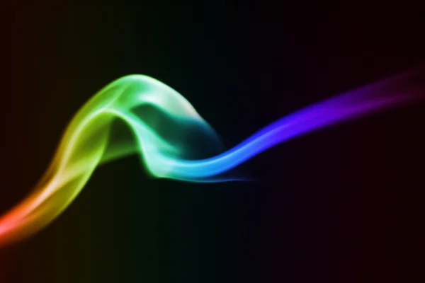 Colored smoke curves — Stock Photo, Image