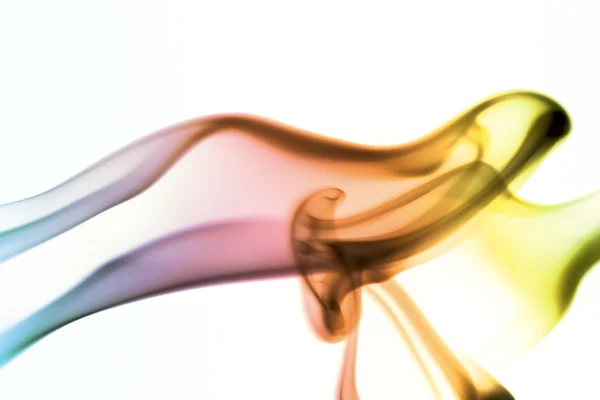 Colored smoke curves — Stock Photo, Image