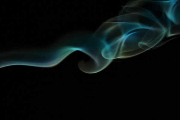 Abstract colored smoke curves