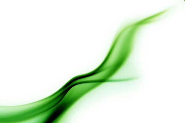 Curve di fumo astratte verdi — Foto Stock