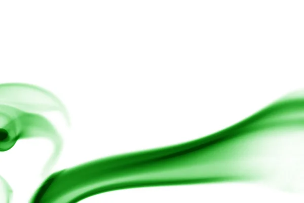 Zöld absztrakt füst görbék — Stock Fotó
