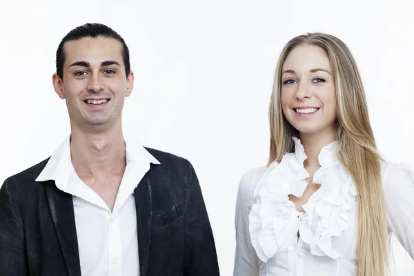 Retrato de feliz joven pareja encantadora — Foto de Stock