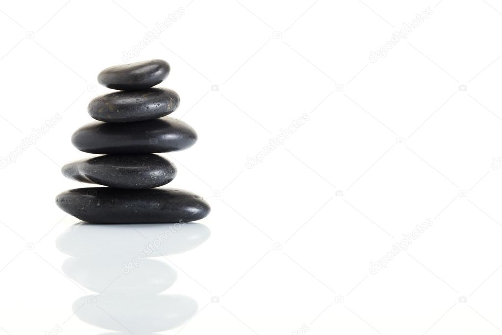 Stack of spa hot stones