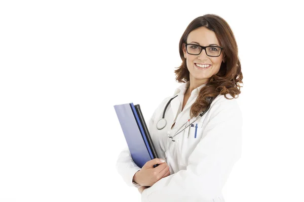 Medical doctor woman with stethoscope — Stock Photo, Image