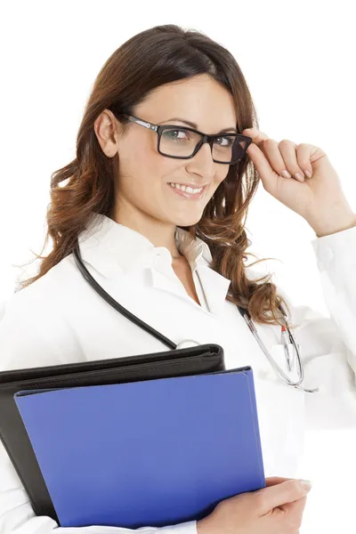 Medical doctor woman with stethoscope — Stock Photo, Image