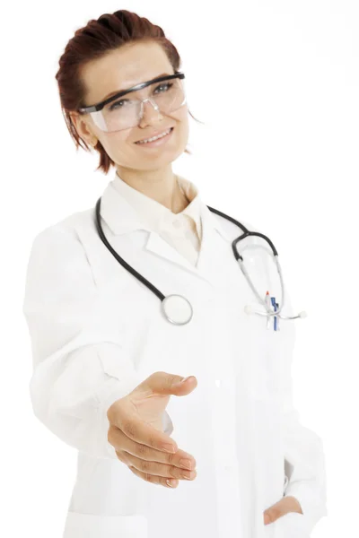 Doctor woman handshake — Stock Photo, Image