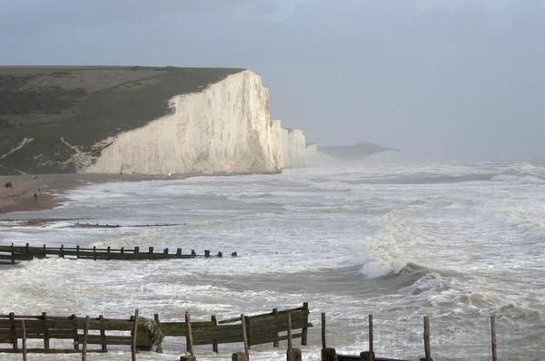 Rough Seas at Cuckmere Haven — Stock Photo, Image