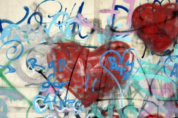 Graffiti på en vägg — Stockfoto