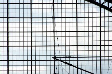 Steel mesh and sky clipart