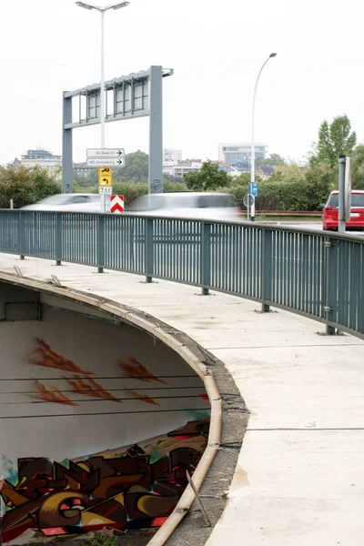 Rondellen trafik — Stockfoto