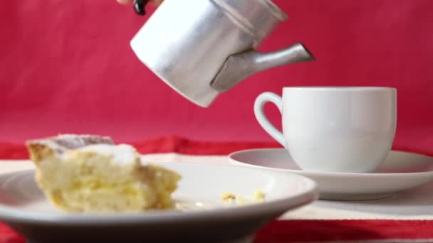 Caffè e torta, fare una break.mov — Video Stock