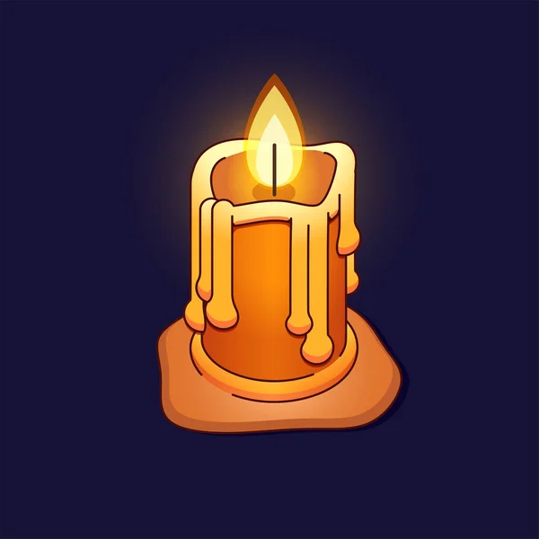 어두운 배경에서 촛불을 태운다 상징적 핼러윈 마술이나 공포에 게임의 디자인 — 스톡 벡터