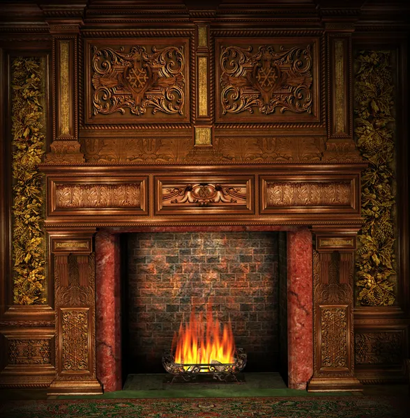 Fireplace — Stock Photo, Image