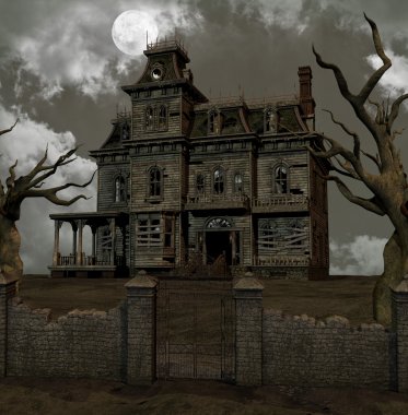 Spooky old Manor clipart