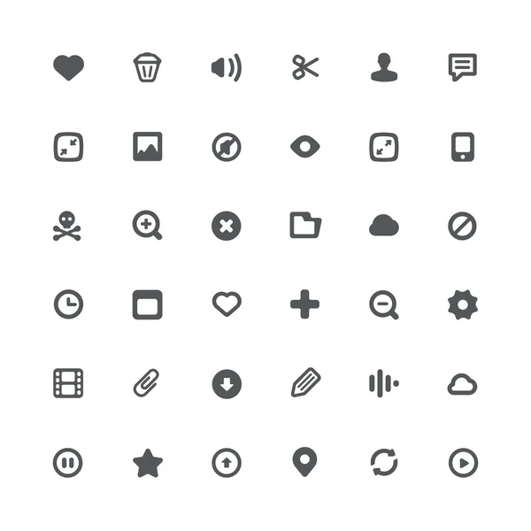 파일 기능 및 옵션에 대 한 36 아이콘 — 스톡 벡터