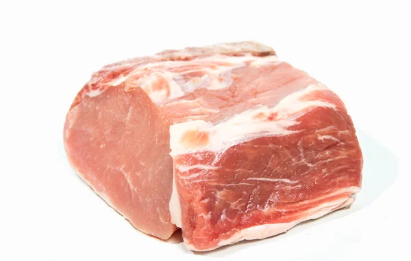 Fresh pork meat on white background. — Stock Photo, Image