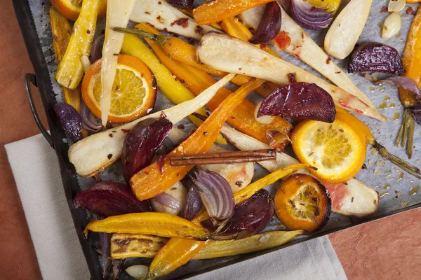 Oven baked vegetables Royalty Free Stock Images