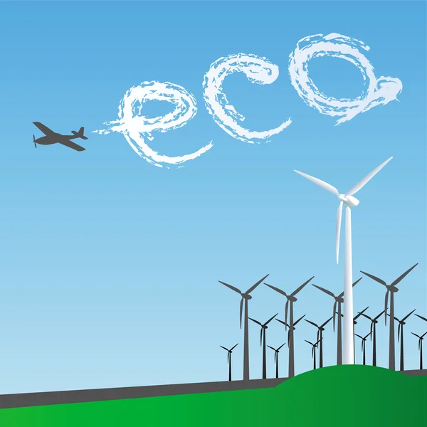 Eco wiatrak — Wektor stockowy