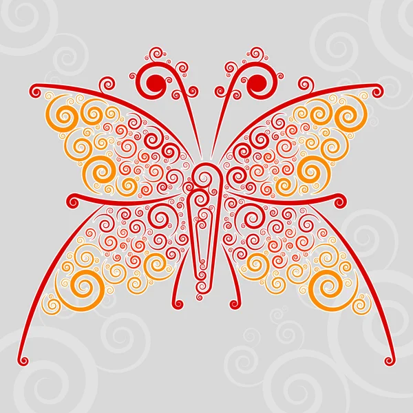 Tecno-borboleta abstrato — Vetor de Stock