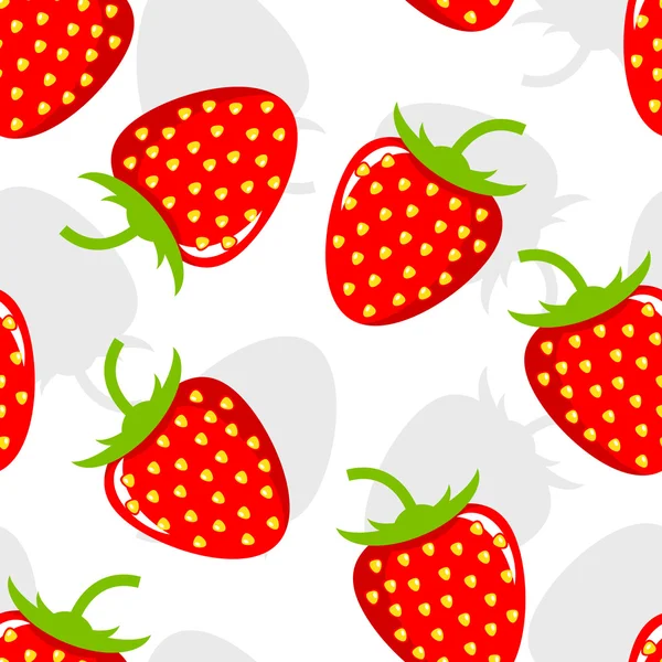 Sömlös bakgrund med jordgubbar — Stock vektor