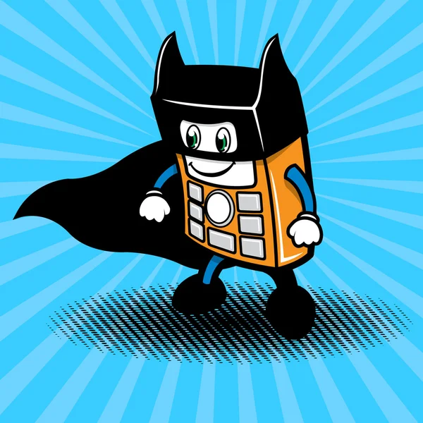 Super hero smartfon ilustracja — Wektor stockowy