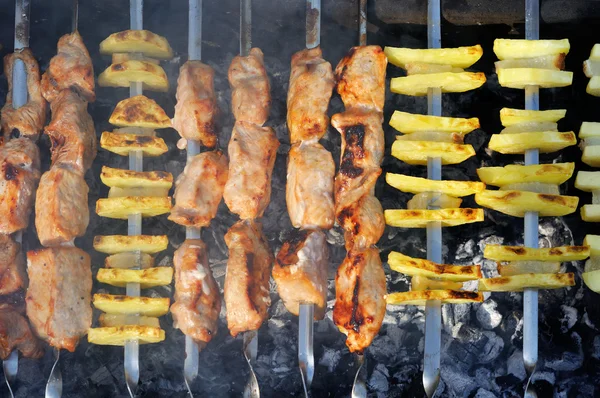 Kebab - Barbekü yemek — Stok fotoğraf