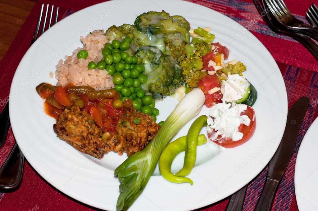 Colorful food plate — Stock Photo © Scythian 26144143