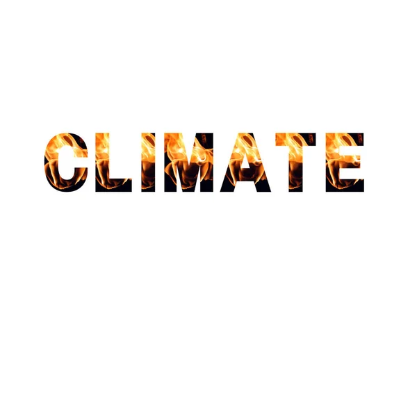 Climate Word Fire Photo Elements — Foto Stock