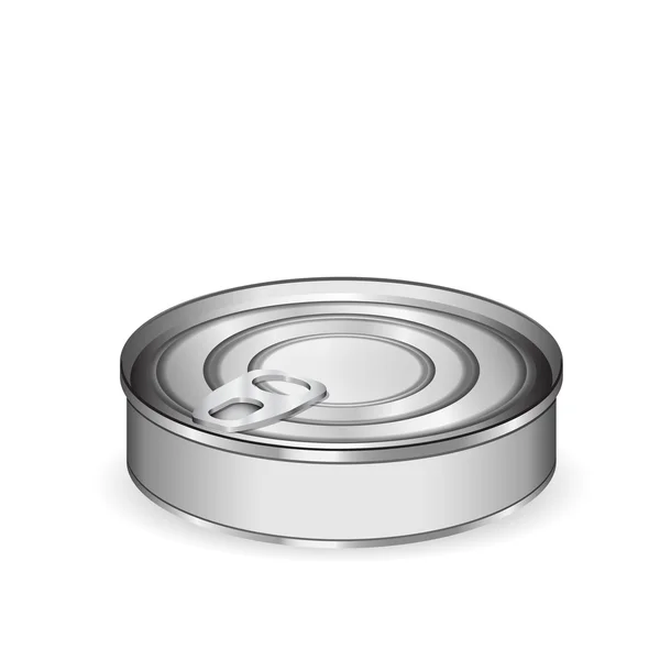 Tin can isolated on white — Stock Vector