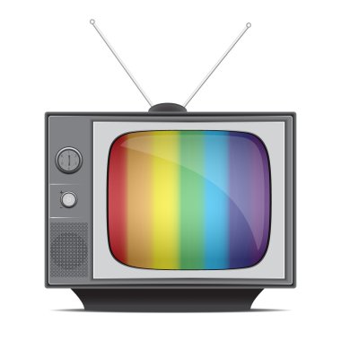 Klasik tv renkli sinyal arka plan yok