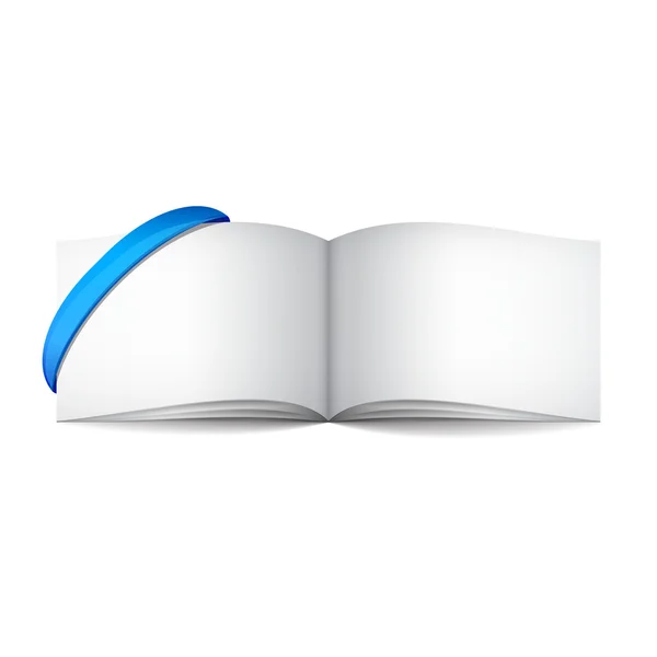 Άδειο λευκό βιβλία με κορδέλα — Διανυσματικό Αρχείο