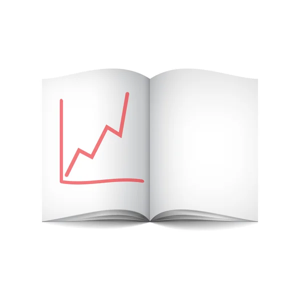 Book and graph — Stock Vector