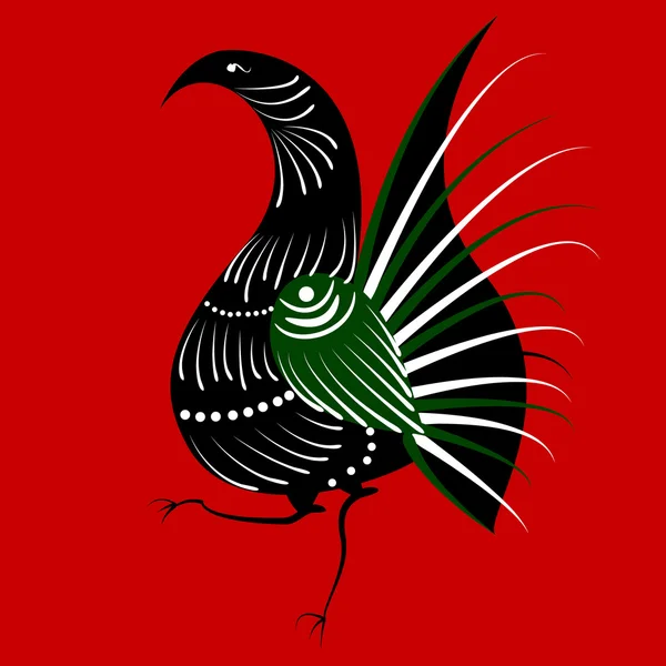 Oiseau dans le style russe — Image vectorielle