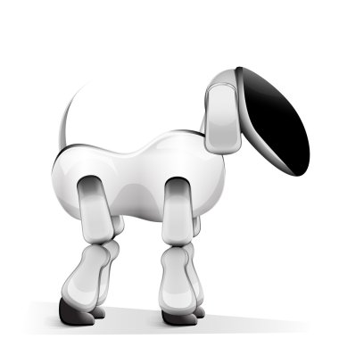 robot köpek vektör çizim